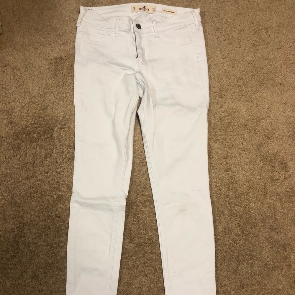 White low rise skinny jeans